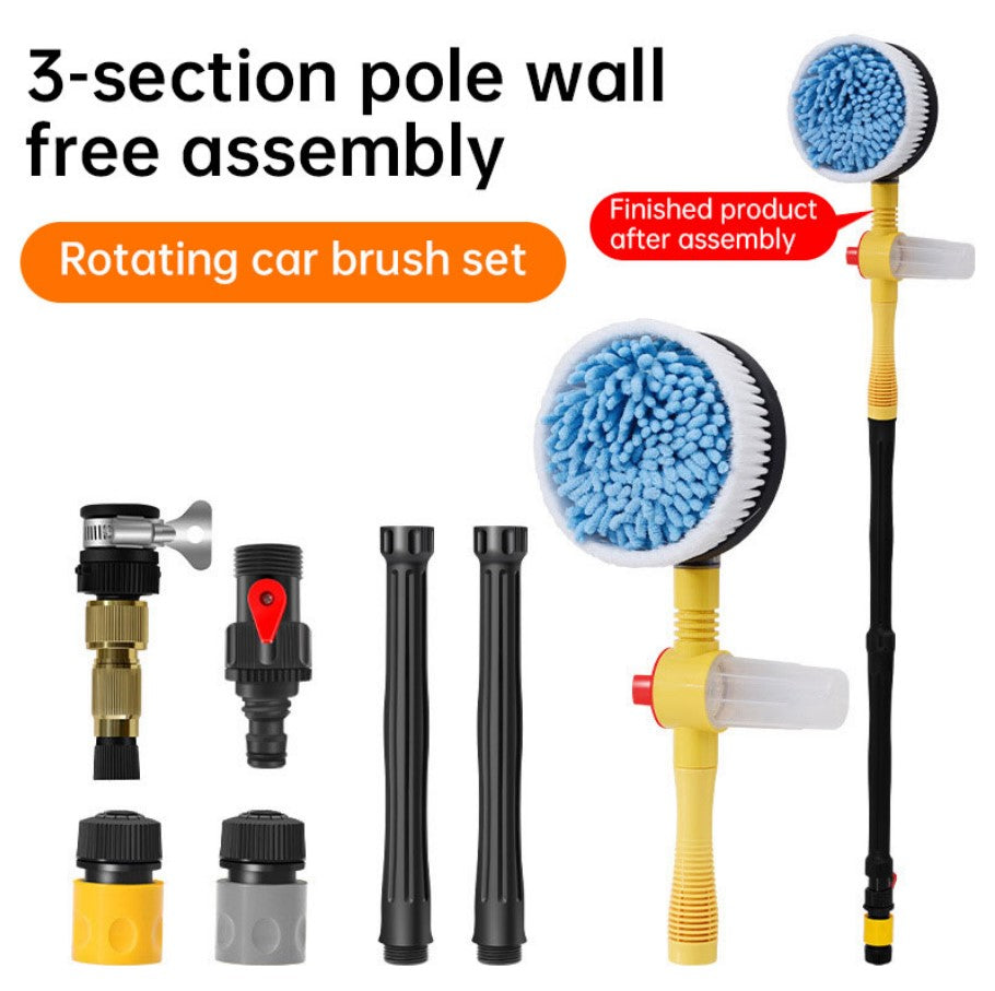 Long Handle Automatic Foaming Water Power Car Wash Brush Chenille Microfiber Car Wash Mop