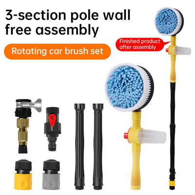 Long Handle Automatic Foaming Water Power Car Wash Brush Chenille Microfiber Car Wash Mop